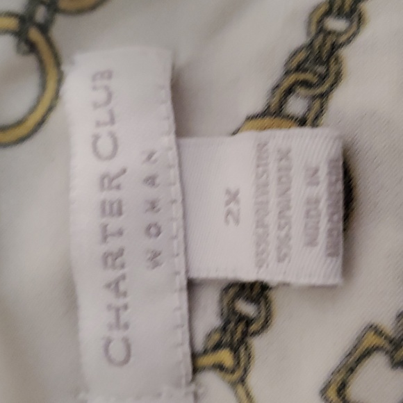 SZ. 2X CHARTER CLUB WOMAN SLEEVELESS DRESS/WORK BLOUSE - Picture 4 of 5